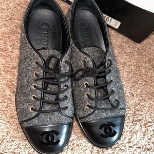 Chanel sneakers black gray